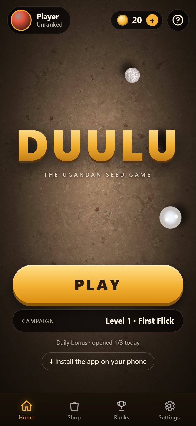Duulu home screen